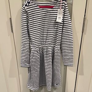 Vineyard Vines New Navy and White long sleeve Striped Dress